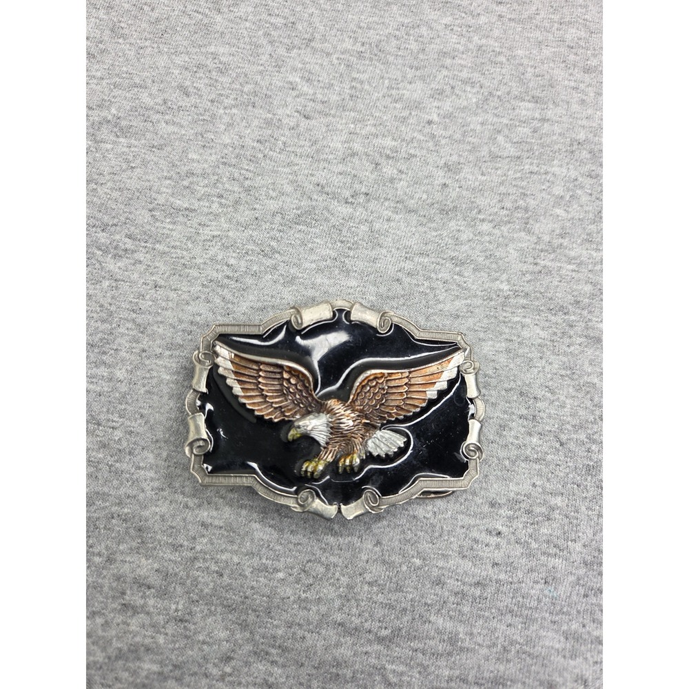 Vintage 1983 American Bald Eagle 3D Heavy Belt Buckle Made in USA Patriotic